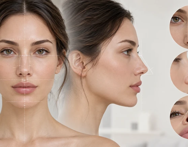 Facial analysis and nose proportion assessment before rhinoplasty