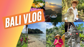 Bali Vlog - 'Cenetten Bir Köşe' videosunda yer alan Bali sahilinde gün batımı ve tropikal atmosfer.